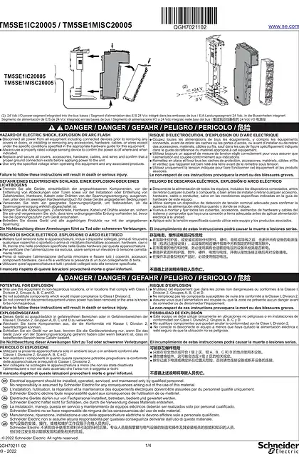 schneider施耐德TM5SE1IC20005 _ TM5SE1MISC20005 Expert Modules (High Speed Counter)_ 说明书